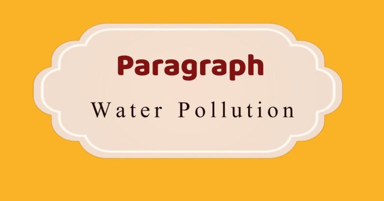 Water pollution paragraph for HSC